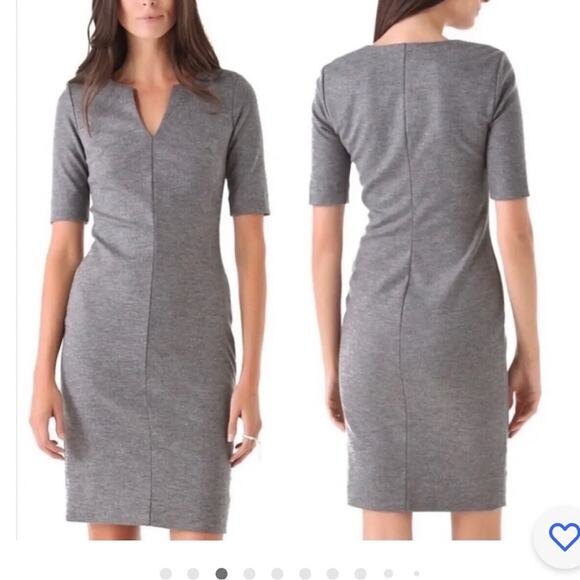 Diane Von Furstenberg Split Neck Aurora Wool Blend Dress Gray Size 8 BNWOT - Picture 16 of 16